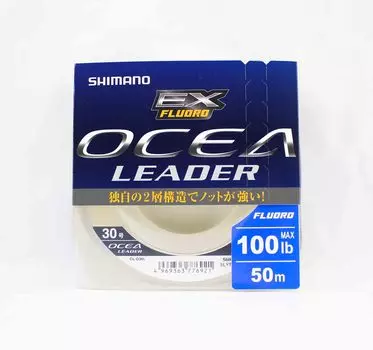 Shimano CL-036L Ocea EX Фторуглеродный поводок, 50 м, 100 фунтов 776921 чистый