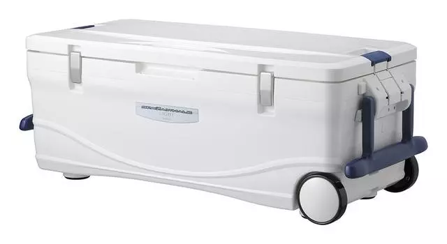 SHIMANO Cooler Box Large 45L Spacer Whale Light с роликами 450LC-045L для рыбалки Pure White