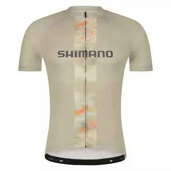 SHIMANO Cycling Jersey Logo Short Sleeve Jersey Beige M Recommended (European Size) height 172-178cm бежевый