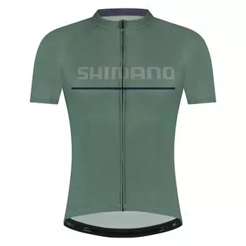 SHIMANO Cycling Jersey LOGO Short Sleeve Jersey Restore Green M Estimated (European Size) Height 172-178cm