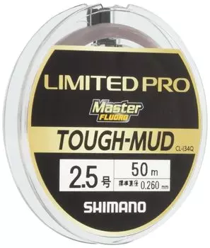 SHIMANO Line Limited Pro Master Fluoro 50m Mud Gray Fishing Line TOUGH-MUD No. 2.0