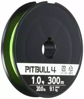 SHIMANO Line Pitbull 4 300m Lime Green Fishing Line Line 1 No. 1.0 PL-M74S No.