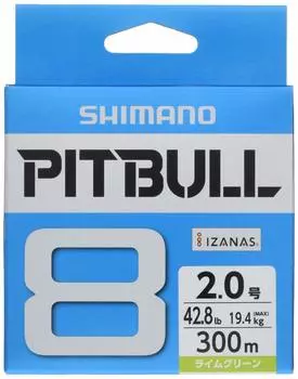 SHIMANO Line Pitbull 8 300m Lime Green Fishing Line Line 2 No. 2.0 PL-M78S No.