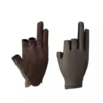 SHIMANO Sensitive Gloves 3 Cut Brown L GL-006V