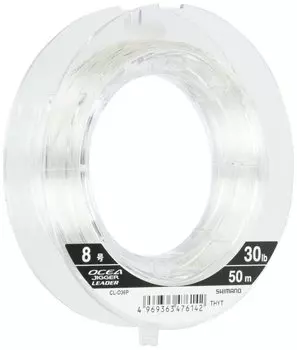 SHIMANO Shock Leader Osea Jigger Master Fluorocarbon 50m 30lb Pure Clear Fishing Line No. 8.0 CL-O36P