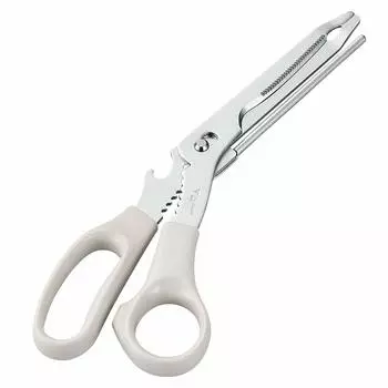 Shimomura Kogyo Made in Japan Ajishokubo Functional Scissors Chevrolet Made in Niigata AKS-401 Tsubame-Sanjo White/Silver