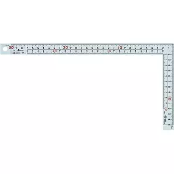 Shinwa Sokutei Curved Wide Front and back sides are the 8 step JIS 10035 Measure, Pita, Silver, 30cm, same, scale,