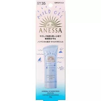 Shiseido Anessa Mineral UV Mild Gel 90 г Солнцезащитный крем для лица и шеи. Нанесите необходимое количество средства в конце утреннего ухода за кожей и растушуйте.