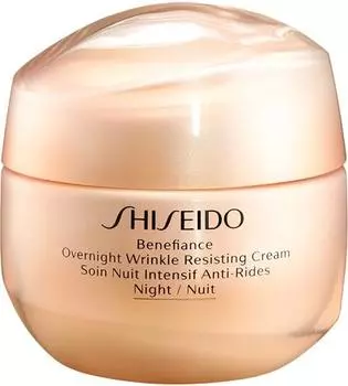 Shiseido Benefiance Overnight Wrinkle Resist Cream Ночной крем против морщин TU прозрачный