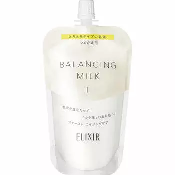 Shiseido Elixir Lefle ELIXIR LEFLE Балансирующее молочко 2 (для пополнения) 110 мл Молочный лосьон New Elixir После нанесения лосьона нанесите необходимое количество на
