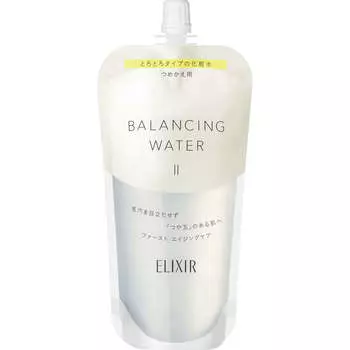 Shiseido Elixir Lefle ЭЛИКСИР LEFURE BALANCING WATER 2 (Пополнение) 150 мл лосьона New Elixir После умывания лица возьмите большое количество ватного диска и