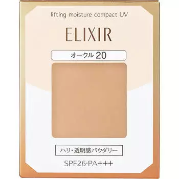 Shiseido Elixir Superior Elixir Superiel Lifting Moisture Compact UV (Пополнение) 9.2г Основа (порошок) Новый эликсир Нанесите небольшое количество на губку и
