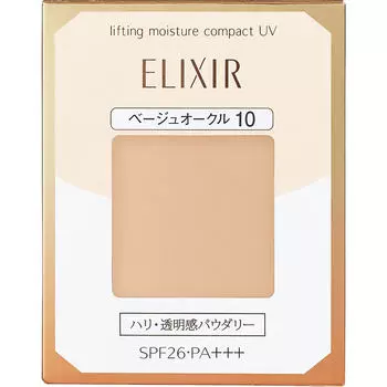 Shiseido Elixir Superior Lifting Moisture Compact УФ-крем (Пополнение) 9.2г Основа (порошок) Новый эликсир Нанесите небольшое количество на губку и разгладьте