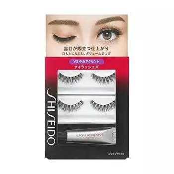 Shiseido Eyelashes V3 2 набора ресниц, клей 3,3 г