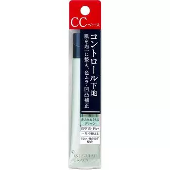 Shiseido Integrate Gracie Control Base 25 г Skin Makeup Integrated Gracie Перед нанесением тонального средства равномерно распределите необходимое количество средства по всей поверхности кожи.