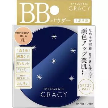 Shiseido Integrate Gracie Essence Powder BB Натуральный и темный тон кожи 2 Skin Makeup Integrated Gracie Directions for use - Использование небольшого количества будет