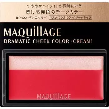 Shiseido Макияж (узнать больше) Maquillage Dramatic Cheek Color RD422 2 г Румяна для щек, хайлайтер, растушевка. Наносите хайлайтер и румяна одновременно.