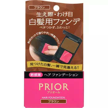 Shiseido Prior Hair Foundation 3,6 г Краситель для седых волос. Наносить на сухие волосы.. Нанесите небольшое количество средства на кисточку и нанесите на седые волосы по линии роста волос или