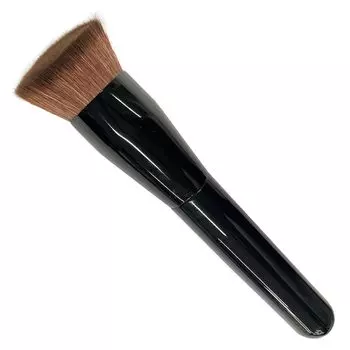 Shishida Seishindo Makeup Brush Foundation Brush Large Diagonal Flat Type Made in Japan Black x 3 x Approx. 12.5 2.3cm LQ-04