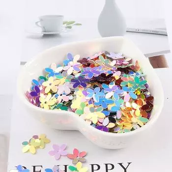 Шитье 10 мм пайетки цветок бусина 350 шт DIY ремесло смола пайетка плоская ручная работа