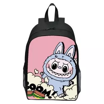 Школьный рюкзак с принтом кролика, мультяшный милый рюкзак для начальной школы 123 класс кукла для мальчиков и девочек 16 inch