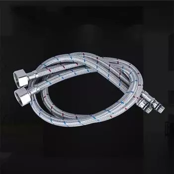 Шланг для сантехники G1/2 G3/8 G9/16 1 пара 304 шланг из нержавеющей стали гибкий смеситель для холодной и горячей воды водопроводная труба сантехнический материал 50cm