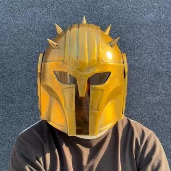 Шлем Бескар Стальной шлем Лучший косплей Star Wars Series Реквизит, Дисплей, Реплика, LARP