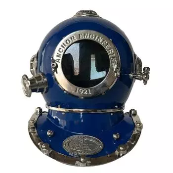 Шлем водолаза Anchor US Navy Deep Sea Blue - Морской подарок для подводного плавания темно-синий