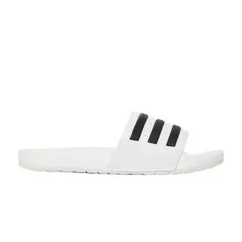 Шлепанцы Adilette Boost Белые Черные Полосы FY8155