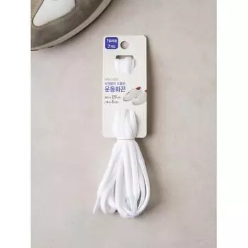 Шнурки Daiso Oval 8 мм белые