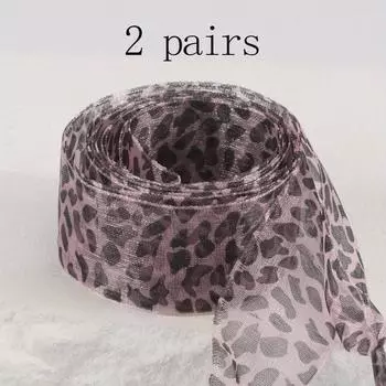 Шнурки из органзы, 1 пара и 2 пары Модные шнурки из атласной ленты, леопардовый узор Кружевные шнурки из ленточной пряжи 100cm