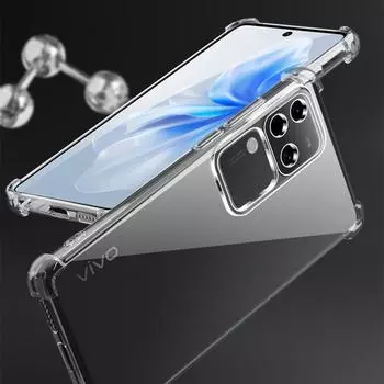 Противоударный чехол Airbag TPU для VIVO V30 V29E V27E V29 V27 5G Pro Plus Прозрачный ультратонкий прозрачный чехол с полной защитой VIVO V30 чистый