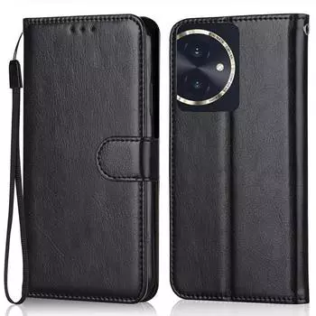 Противоударный кожаный чехол-книжка-бумажник для Huawei P60 P50 P50E Honor 100 90 80 70 Pro X50 X50i X8A X7A, мягкие силиконовые чехлы для телефона For Huawei P60 красный