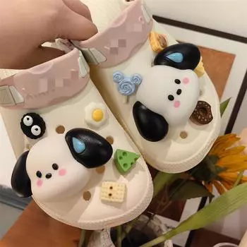Подвеска для обуви Crocs DIY 3D Милая большая ушастая собака Украшение для обуви Пряжка для Croc Подвески Отверстие Обувь Аксессуары