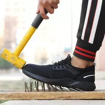 Shoe Suppliers Non-Slip Work Shoe Walking Style Anti-Smash Safety Shoe Steel Toe 40 чёрный