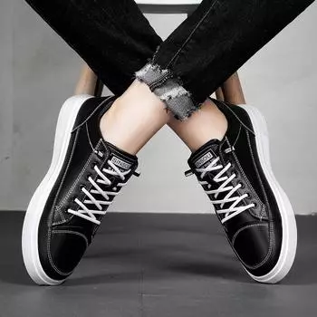 Shoes Men s 2024 Spring and Summer New Fashion Trend All-match Small White Shoes Men s Breathable Casual Sports Shoes Sneaker 39 бежевый