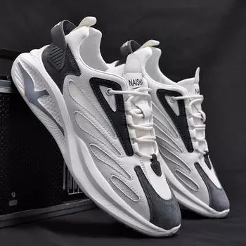 Shoes Men s 2025 Autumn New Men s Casual Shoes Flying Weaving Breathable Low-Top Running Shoes Trend Korean Men s Shoes 39 белый