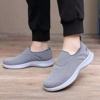 Shoes men s foreign trade 2025 spring and autumn new men s casual soft-soled wear-resistant single shoes versatile one-pedal men s dad shoes 39 чёрный