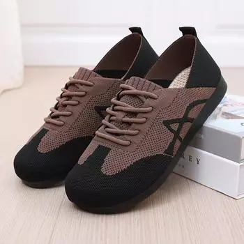 Shoes women s spring and autumn new Forrest Gump shoes breathable one-pedal retro German training shoes color matching lace-up versatile women s sp 35 чёрный