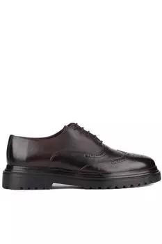Shoetyle — Бордово-красные мужские классические кожаные туфли на шнуровке 250–400