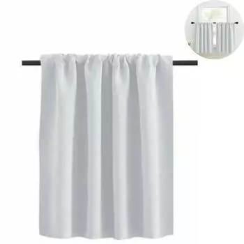 Short One Curtain Half Panels Window Blackout Solid Color Living Room Decoration 76*60cm/29.92*23.62in