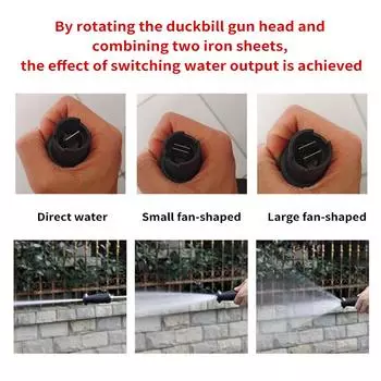 Short Pressure Washer Gun High Pressure Water Handle for Foam Cannon Car Wash 14mm Screw Thread чёрный