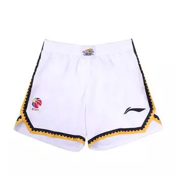 Шорты для баскетбола Li Ning CBA Series Color Block со средней талией, удобные, дышащие, Alliance Edition 24-25, сезон, команда Liaoning, мужские шорты AAPU405-1 M