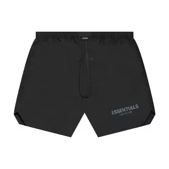 Шорты Fear of God Essentials SS21 Volley с буквенным логотипом Шорты унисекс черные FOG-SS21-631 S