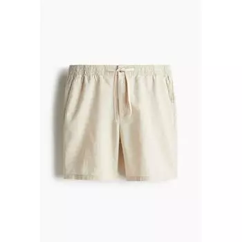 Шорты HM Linen Blend Regular Fit кремовые XS