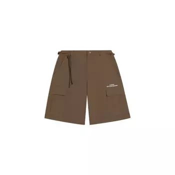 Шорты Li Ning Skateboard Series с принтом логотипа и букв, прямые, мужские, шорты Fox-Brown AKSS837-1 S