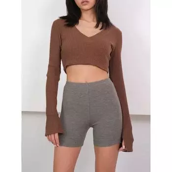 Шорты Miranda Song Basic Advanced Texture Flower Gray M