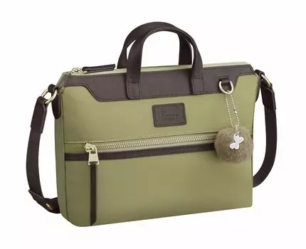 Shoulder bag bag made from recycled With pocket and back pocket Lightweight Pistachio Green [Kanana Project] [PJ-14] Ethical materials anti-virus