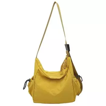 Shoulder Bag for Women with Multiple Pockets Crossbody Bag Nylon for Work Travel жёлтый
