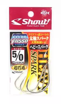 Shout 233-CH Spark Heavy Jigging одинарный крючок TC с прозрачным покрытием, размер 5/0 (4961)
